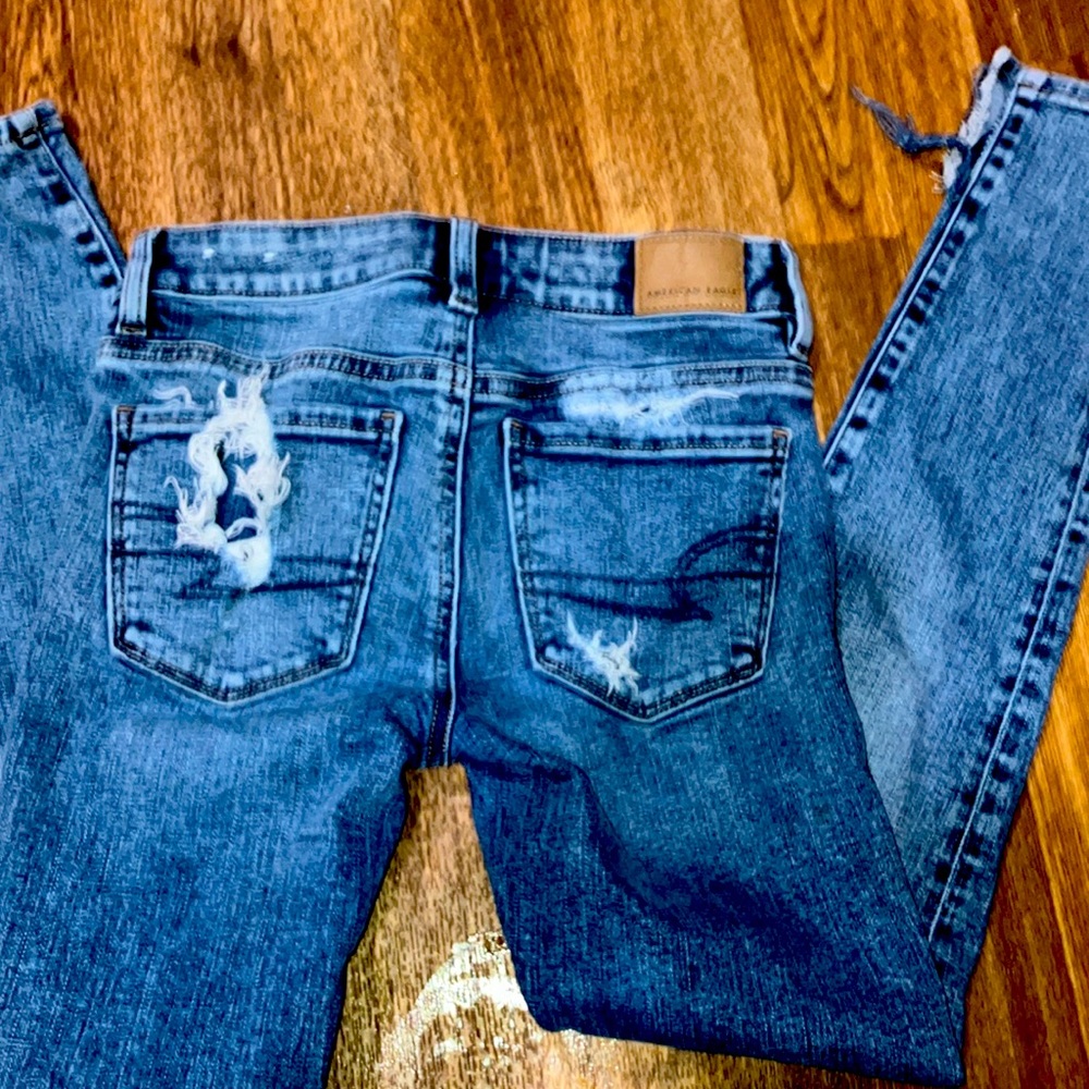 Distressed denim, American Eagle, distressed, ankle jeans
